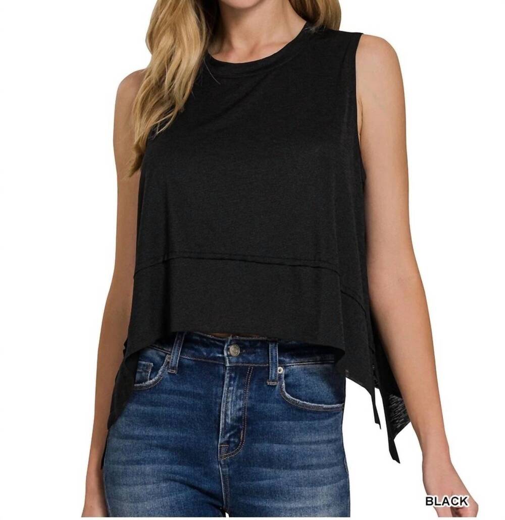 NEW ZENANA brantley tank top in black